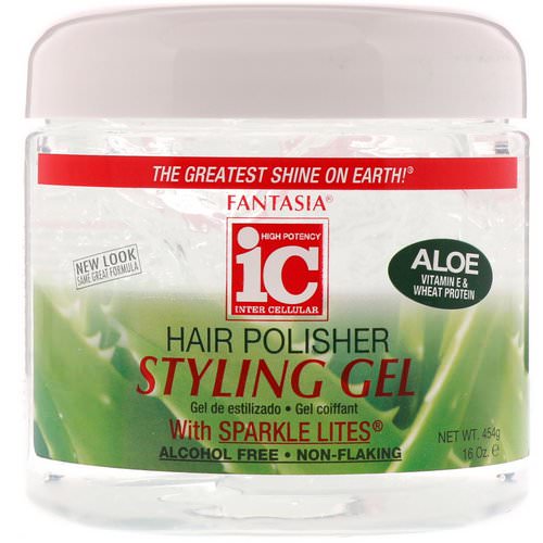 Fantasia, IC, Hair Polisher, Styling Gel with Sparkle Lites, 16 oz (454 g) Review