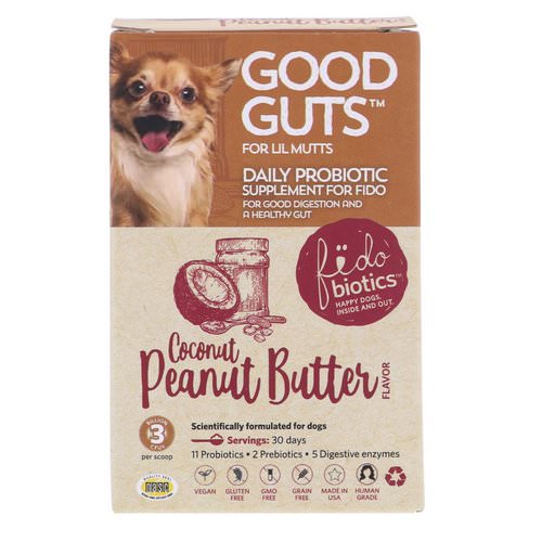 Fidobiotics, Good Guts, Daily Probiotic, For Lil Mutts, Coconut Peanut Butter, 3 Billion CFUs, 0.5 oz (15 g) Review