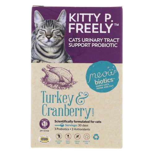 Fidobiotics, Kitty P. Freely, Cats Urinary Tract, Support Probiotic, Turkey & Cranberry, 1 Billion CFUs, 0.5 oz (14.5 g) Review