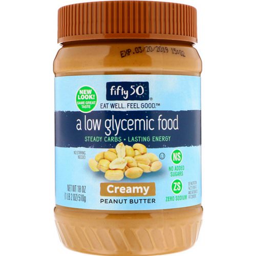 Fifty 50, Low Glycemic Peanut Butter, Creamy, 18 oz (510 g) Review