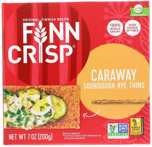 Finn Crisp, Caraway Sourdough Rye Thins, 7 oz (200 g) Review