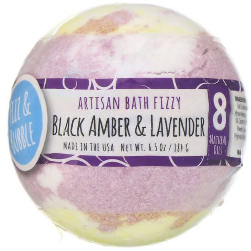 Fizz & Bubble, Artisan Bath Fizzy, Black Amber & Lavender, 6.5 oz (184 g) Review