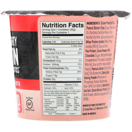 小吃, 鬆餅混合物: FlapJacked, Mighty Muffin With Probiotics, Chocolate Peanut Butter, 1.9 oz (55 g)
