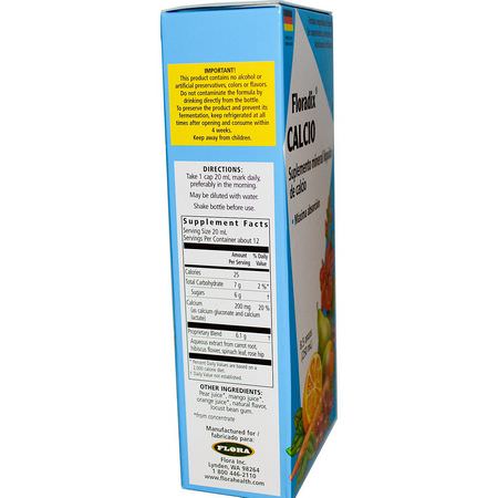 鈣, 礦物質: Flora, Floradix, Calcium, Liquid Mineral Supplement, 8.5 fl oz (250 ml)