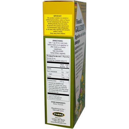 消化苦, 消化: Flora, Floradix, Gallexier Herbal Bitters, 8.5 fl oz (250 ml)