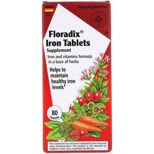 Flora, Floradix, Iron Tablets Supplement, 80 Tablets Review