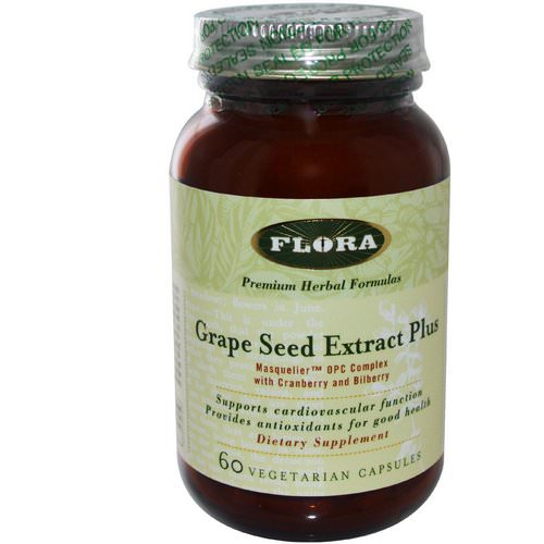 Flora, Grape Seed Extract Plus, 60 Veggie Caps Review
