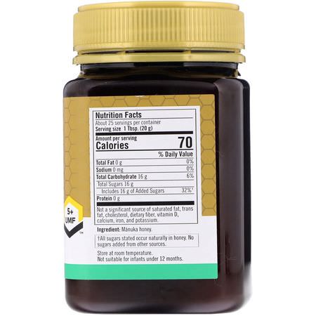 Manuka蜂蜜, 蜂產品: Flora, Manuka Honey, MGO 100+, 17.6 oz (500 g)