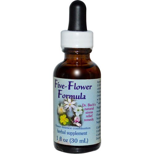 Flower Essence Services, Five-Flower Formula, Flower Essence Combination, 1 fl oz (30 ml) Review
