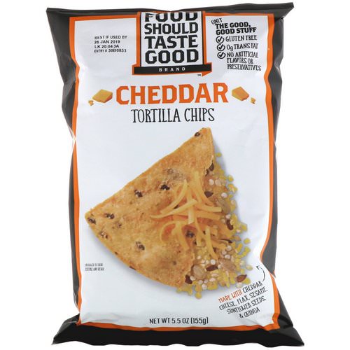Food Should Taste Good, Cheddar Tortilla Chips, 5.5 oz (155 g) Review