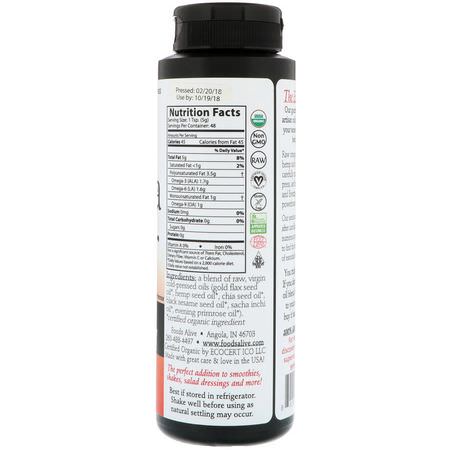 Omega 3-6-9組合, EFA: Foods Alive, Artisan Cold-Pressed, Omega Power, 8 fl oz (236 ml)