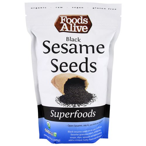 Foods Alive, Superfoods, Black Sesame Seeds, 14 oz (395 g) Review