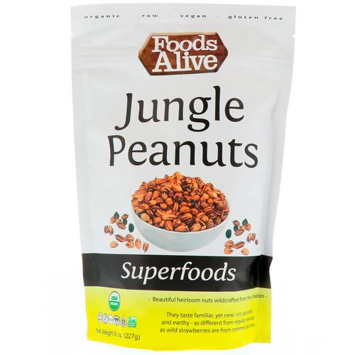 Foods Alive, Superfoods, Jungle Peanuts, 8 oz (227 g) Review