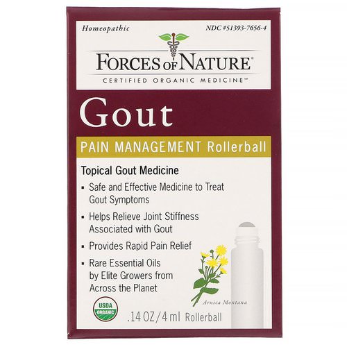 Forces of Nature, Gout Pain Management, Rollerball, 0.14 oz (4 ml) Review