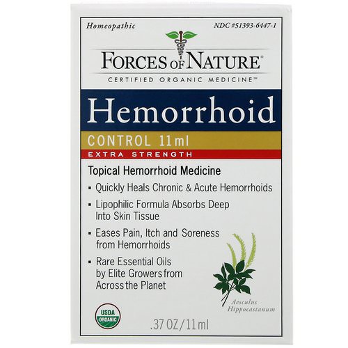 Forces of Nature, Hemorrhoid Control, Extra Strength, 0.37 oz (11 ml) Review