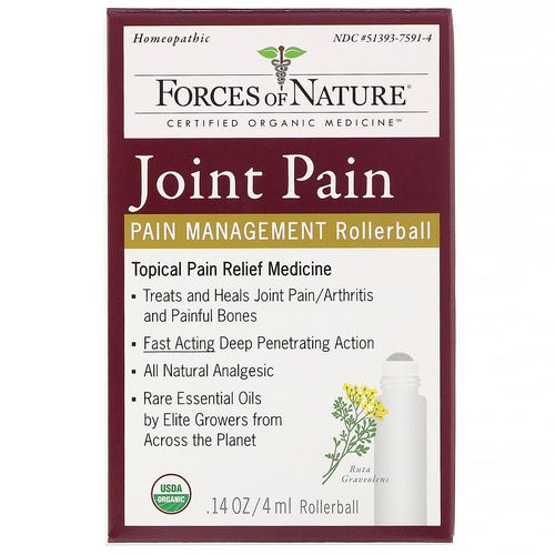 Forces of Nature, Joint Pain, Pain Management, Rollerball, 0.14 oz (4 ml) Review