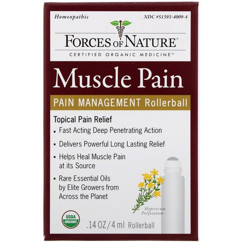 Forces of Nature, Muscle Pain, Pain Management, Rollerball, 0.14 oz (4 ml) Review