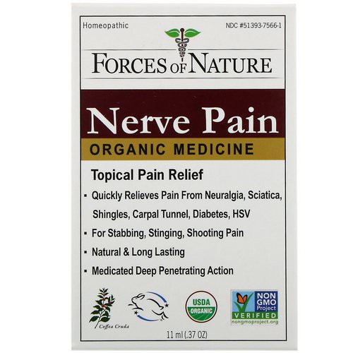 Forces of Nature, Nerve Pain, Organic Medicine, 0.37 oz (11 ml) Review