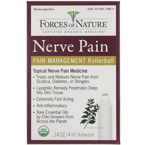 Forces of Nature, Nerve Pain, Pain Management, Rollerball, 0.14 oz (4 ml) Review