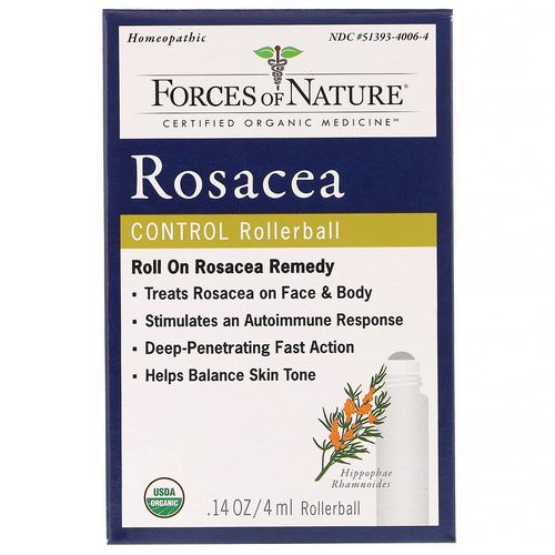 Forces of Nature, Rosacea Control, Rollerball, 0.14 oz (4 ml) Review
