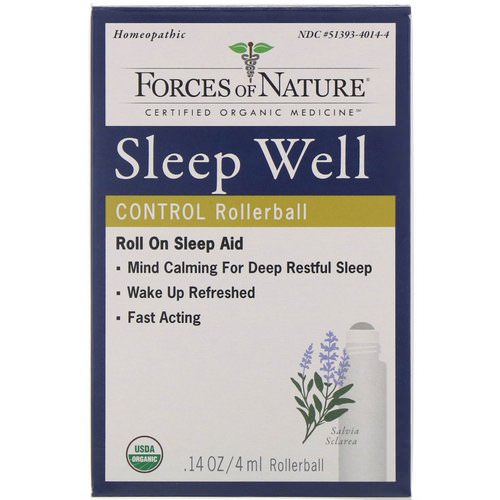 Forces of Nature, Sleep Well Control, Rollerball, 0.14 oz (4 ml) Review