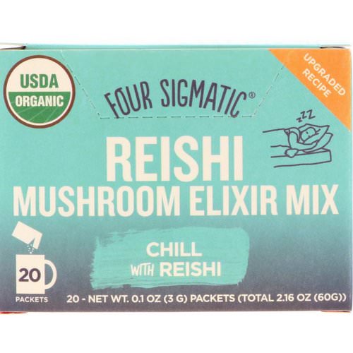 Four Sigmatic, Reishi, Mushroom Elixir Mix, 20 Packets, 0.1 oz (3 g) Each Review