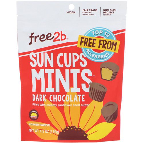 Free2B, Sun Cups Minis, Dark Chocolate, 4.2 oz (119 g) Review
