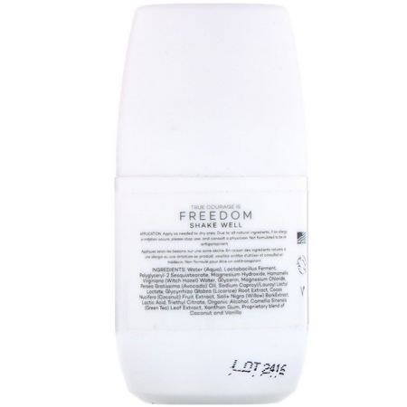 浴缸除臭劑: Freedom, Natural Roll-On Deodorant, Coco Van, 2 oz (60 ml)