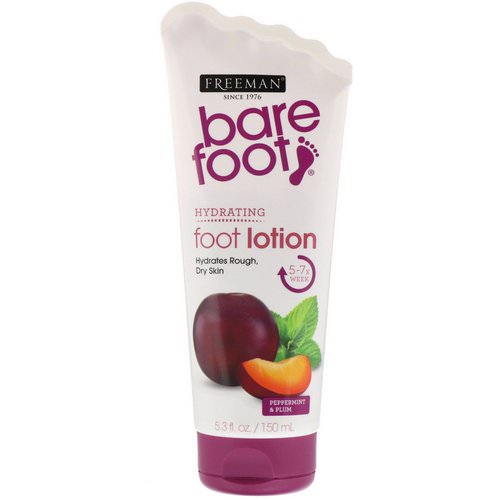Freeman Beauty, Bare Foot, Hydrating, Foot Lotion, Peppermint & Plum, 5.3 fl oz (150 ml) Review