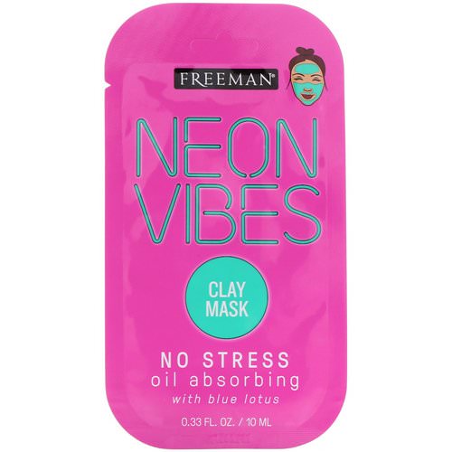 Freeman Beauty, Neon Vibes, No Stress, Oil Absorbing Clay Mask, 0.33 fl oz (10 ml) Review