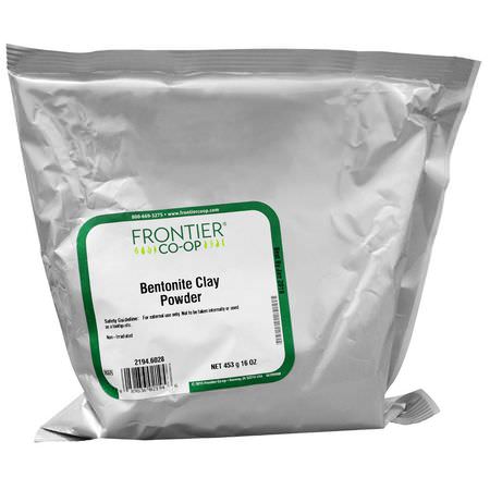 泥膜, 果皮: Frontier Natural Products, Bentonite Clay Powder, 16 oz (453 g)