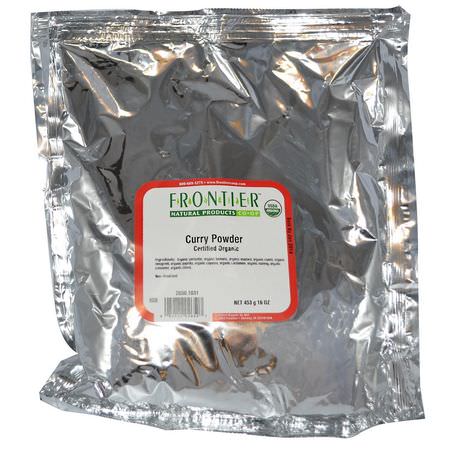 咖哩, 香料: Frontier Natural Products, Certified Organic Curry Powder, 16 oz (453 g)