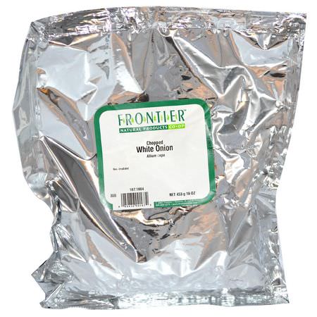 洋蔥, 香料: Frontier Natural Products, Chopped White Onion, 16 oz (453 g)
