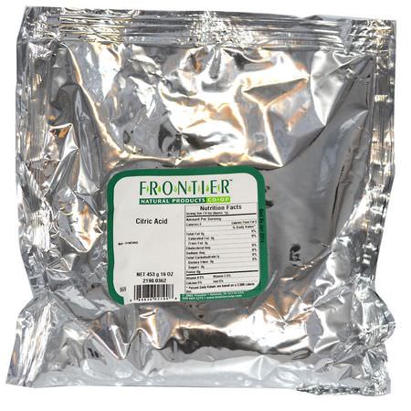 家庭, 清潔: Frontier Natural Products, Citric Acid, 16 oz (453 g)