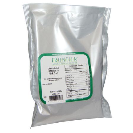 喜馬拉雅粉紅鹽: Frontier Natural Products, Coarse Grind Himalayan Pink Salt, 16 oz (453 g)