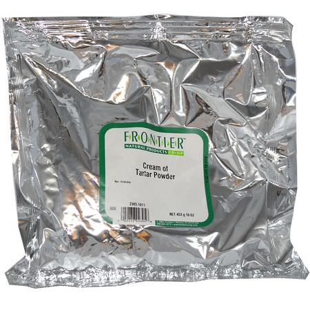混合物, 麵粉: Frontier Natural Products, Cream of Tartar Powder, 16 oz (453 g)