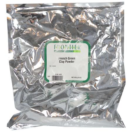泥膜, 果皮: Frontier Natural Products, French Green Clay Powder, 16 oz (453 g)