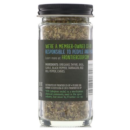 意大利調味料, 香料: Frontier Natural Products, Herbs of Italy, Italian Blend of Aromatic Herbs, 0.80 oz (22 g)