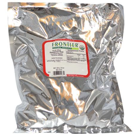 蒲公英根, 順勢療法: Frontier Natural Products, Organic Cut & Sifted Dandelion Root, 16 oz (453 g)