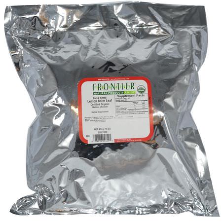 涼茶: Frontier Natural Products, Organic Cut & Sifted Lemon Balm Leaf, 16 oz (453 g)