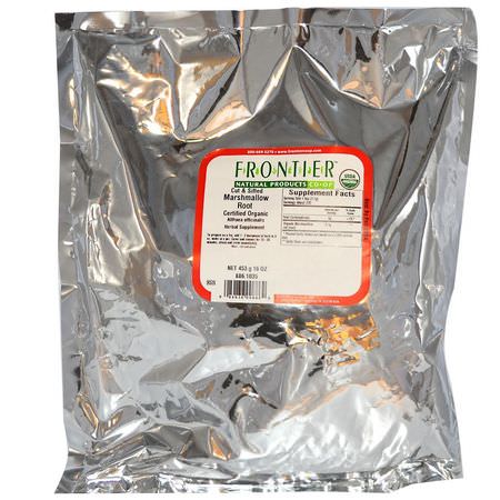 棉花糖根, 順勢療法: Frontier Natural Products, Organic Cut & Sifted Marshmallow Root, 16 oz (453 g)