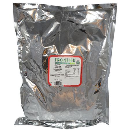 順勢療法, 草藥: Frontier Natural Products, Organic Cut & Sifted Oat Straw Green Tops, 16 oz (453 g)