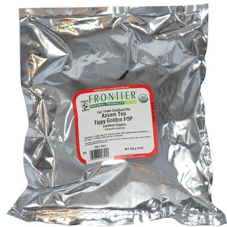 紅茶: Frontier Natural Products, Organic, Fair Trade Assam Tea Tippy Golden FOP, 16 oz (453 g)