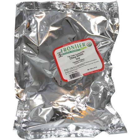 綠茶: Frontier Natural Products, Organic Fair Trade China Green Tea, 16 oz (453 g)