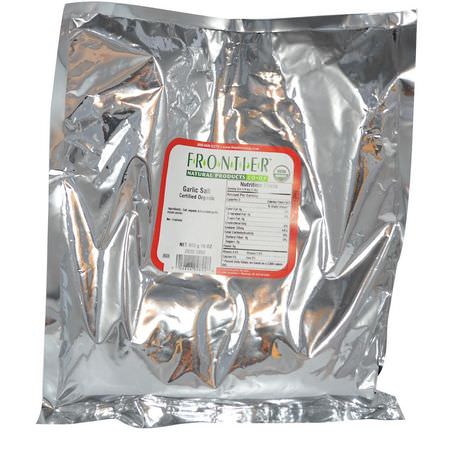 大蒜香料, 鹽: Frontier Natural Products, Organic Garlic Salt, 16 oz (453 g)