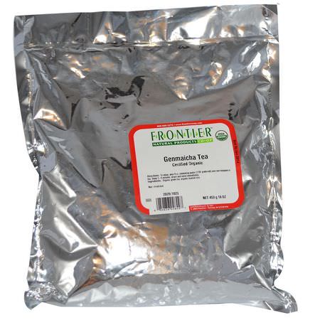 涼茶, 綠茶: Frontier Natural Products, Organic Genmaicha Tea, 16 oz (453 g)