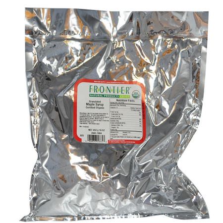 楓糖漿, 甜味劑: Frontier Natural Products, Organic Granulated Maple Syrup, 16 oz (453 g)