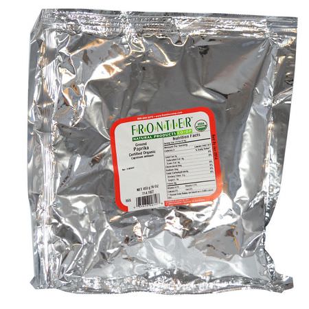 辣椒粉, 香料: Frontier Natural Products, Organic Ground Paprika, 16 oz (453 g)