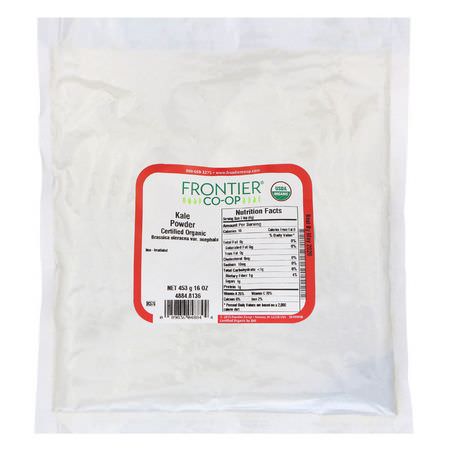 香料, 草藥: Frontier Natural Products, Organic Kale Powder, 16 oz (453 g)