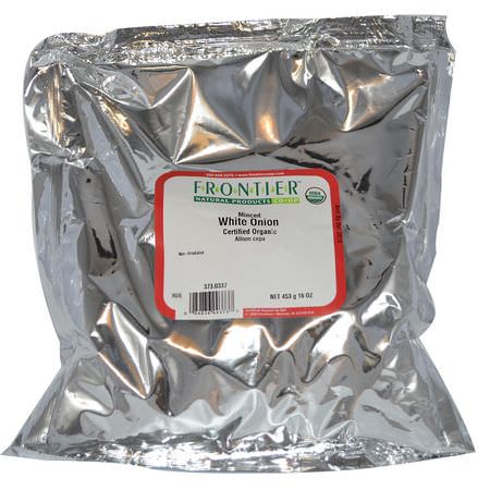 洋蔥, 香料: Frontier Natural Products, Organic Minced White Onion, 16 oz (453 g)
